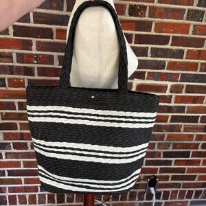 Betmar New York Vintage Straw Inspired Shoulder Tote
